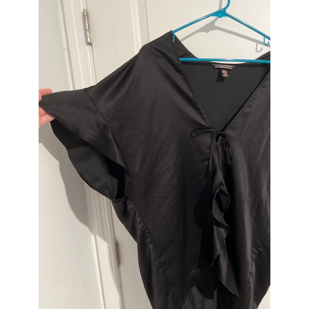 Victoria’s Secret Very Sexy Satin Wrap Kimono Robe – One Size – Black - Picture 2 of 5